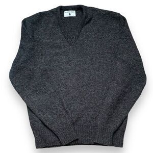 Vintage Charcoal V-Neck Sweater